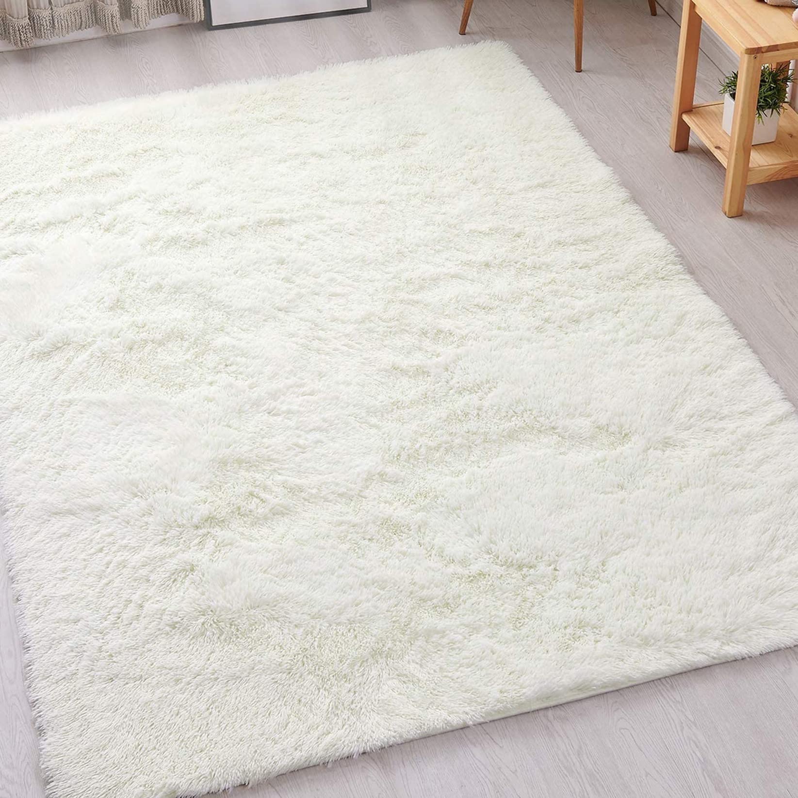 Luksusowy dywan ze sztucznego futra, 180 x 220 cm, miękki, antypoślizgowy dywan dla dzieci, pluszowy styl owczej skóry, wystrój domu do salonu, fioletowy