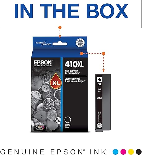 Miniatura 3 de Epson T410XL020 Premium Negro Alta Capacidad -Cartucho -Tinta y T410 Claria Premium -Tinta Alta Capacidad Foto Negro -Cartucho (T410XL120) para