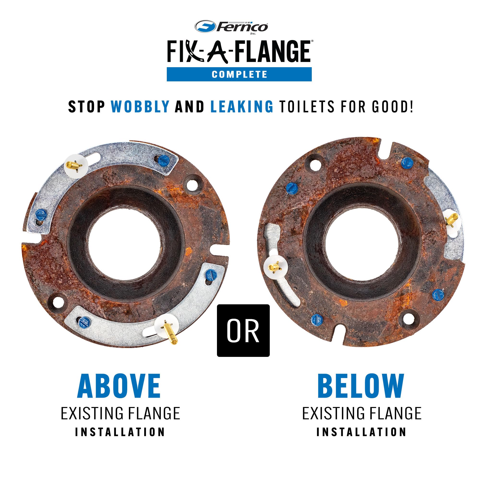 Fernco Fix-A-Flange Compete - Kit de reparación universal para inodoro