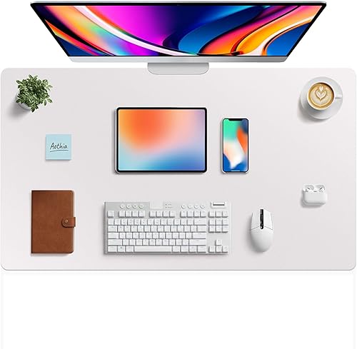 Miniatura 129 de Aothia Protector de escritorio de cuero, alfombrilla para ratón, alfombrilla de escritorio de oficina, secante de escritorio de cuero PU