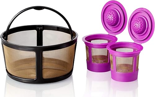 GoodCups Keurig K-Duo - Filtro de café y 2 K-Cups reutilizables para K-Duo Essentials, filtros de café para cesta de jarra y 2 K-Cups recargables