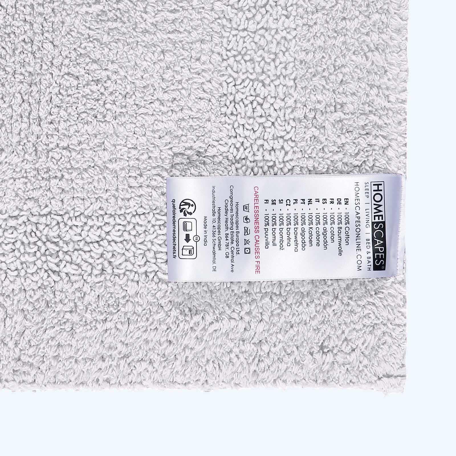 HOMESCAPES Tappetino da bagno, lusso 1600gsm extra morbido 100% cotone