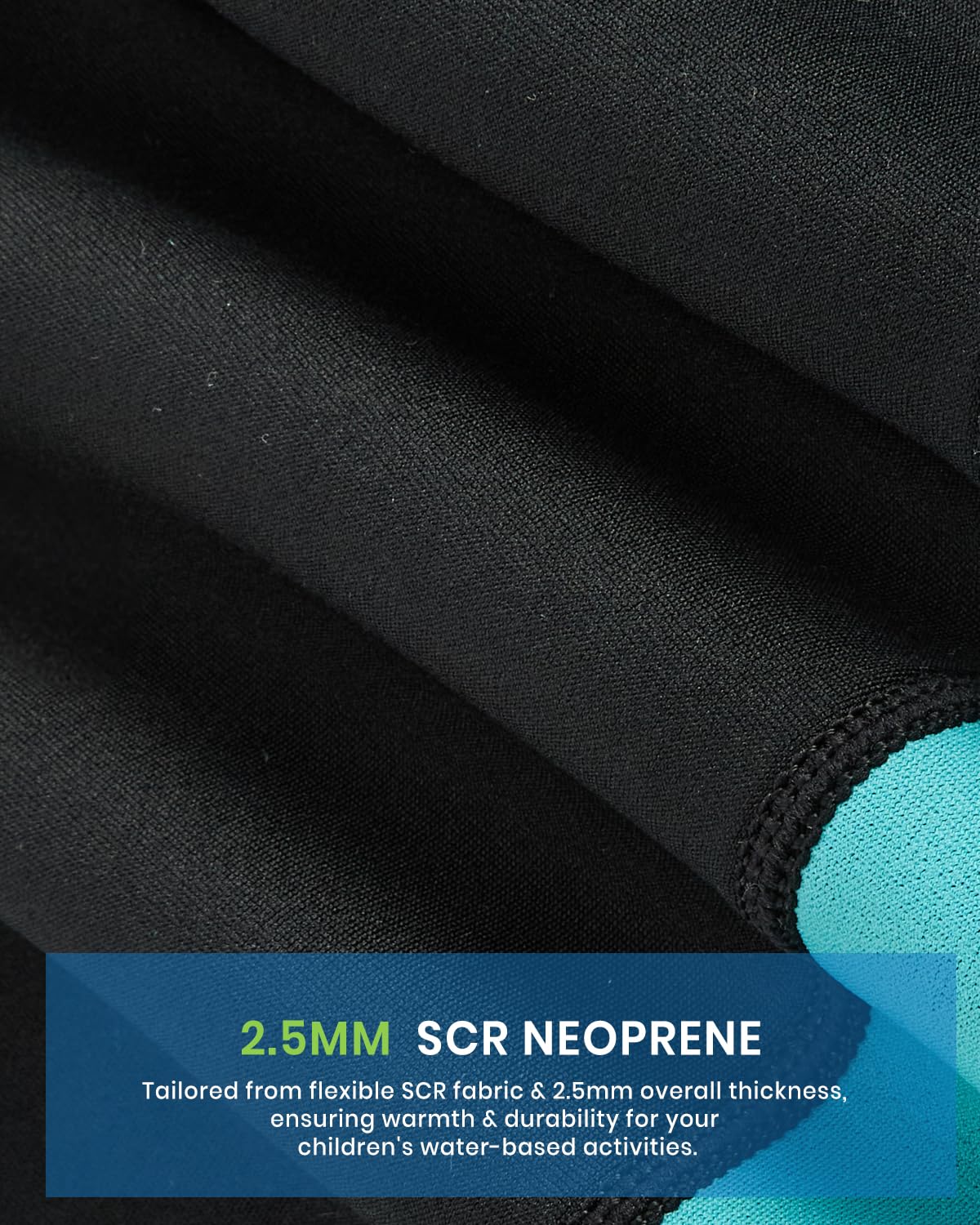 Gogokids Combinaison de plongée courte en néoprène de 2,5 mm pour garçons et filles – Combinaison de printemps pour enfants pour la natation, le surf, la plage, la piscine – Âge de 2 à 10 ans - 5