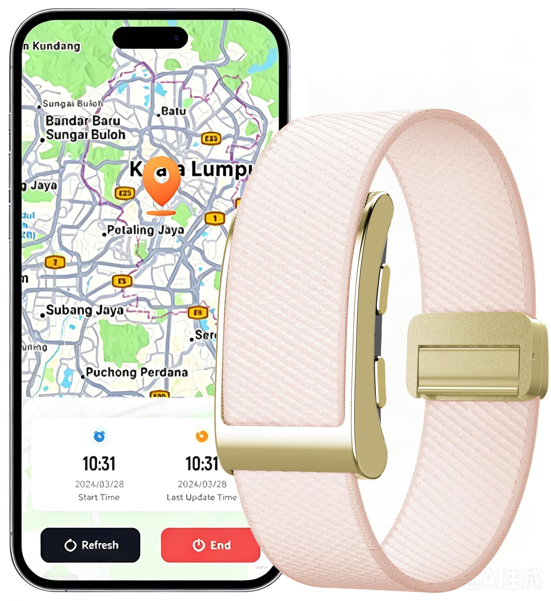 Yihou Screenless Fitness Tracker GPS Smart Bracelet Heart Rate Sleep Monitor Health Tracker Fall Detection SOS Call Pedometer Step Counter AI-Powered Activity Tracker Waterproof Nylon Wrist Band-image-26