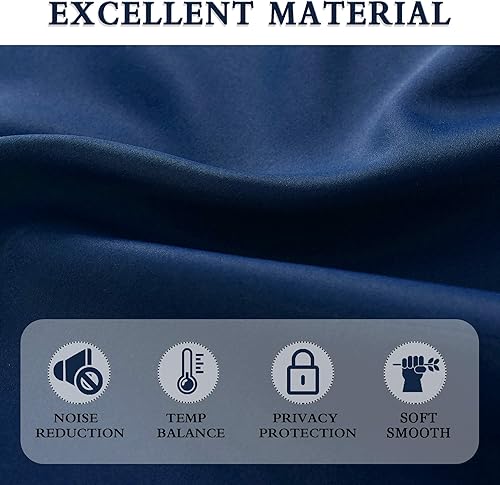 Miniatura 5 de Cortinas Donren opacas, para ventanas de 2 paneles, bolsillo para el cortinero