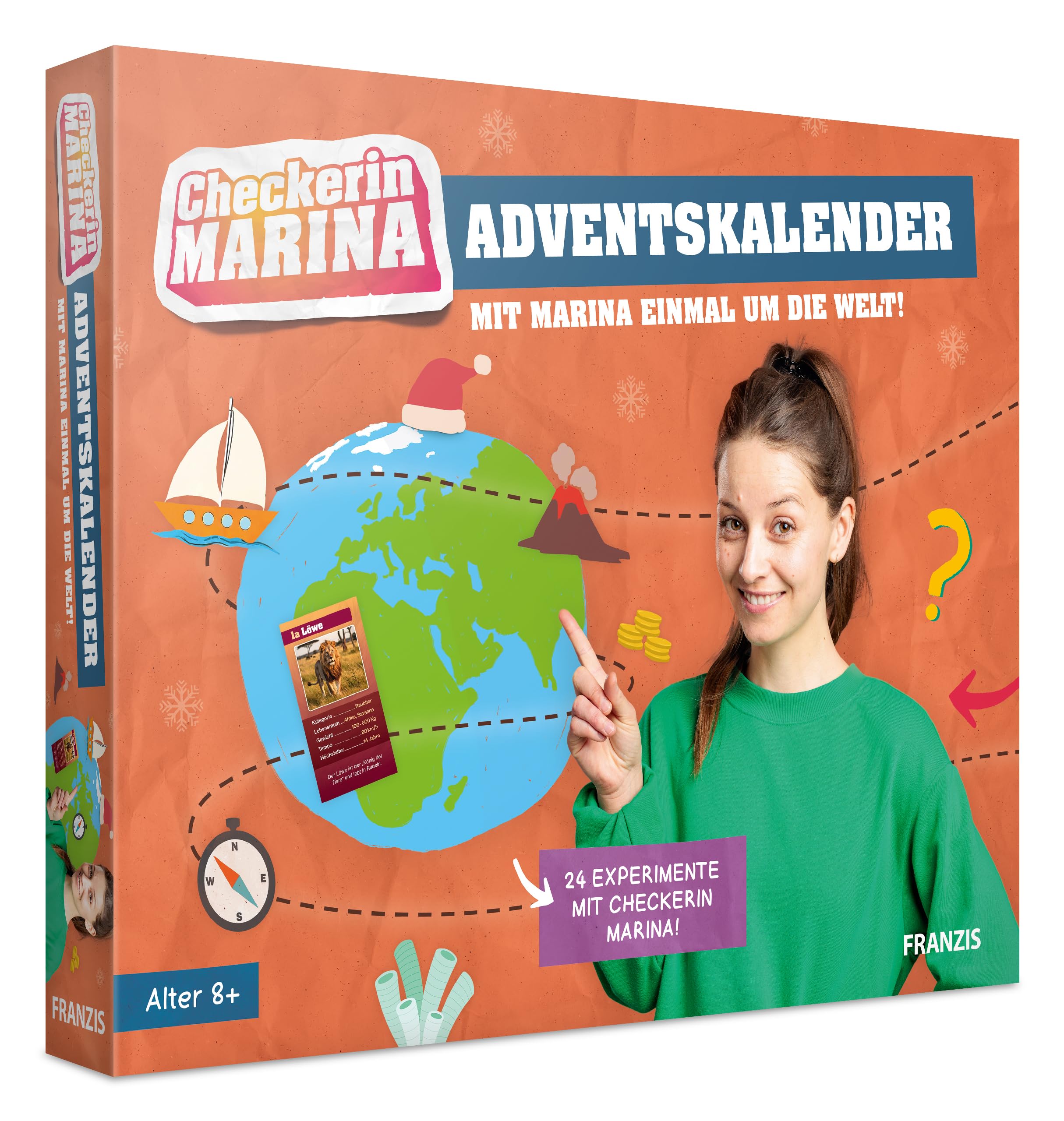 Franzis Adventskalender Checkerin Marina – Mit Marina einmal um die Welt! 24 Experimente für den Advent!