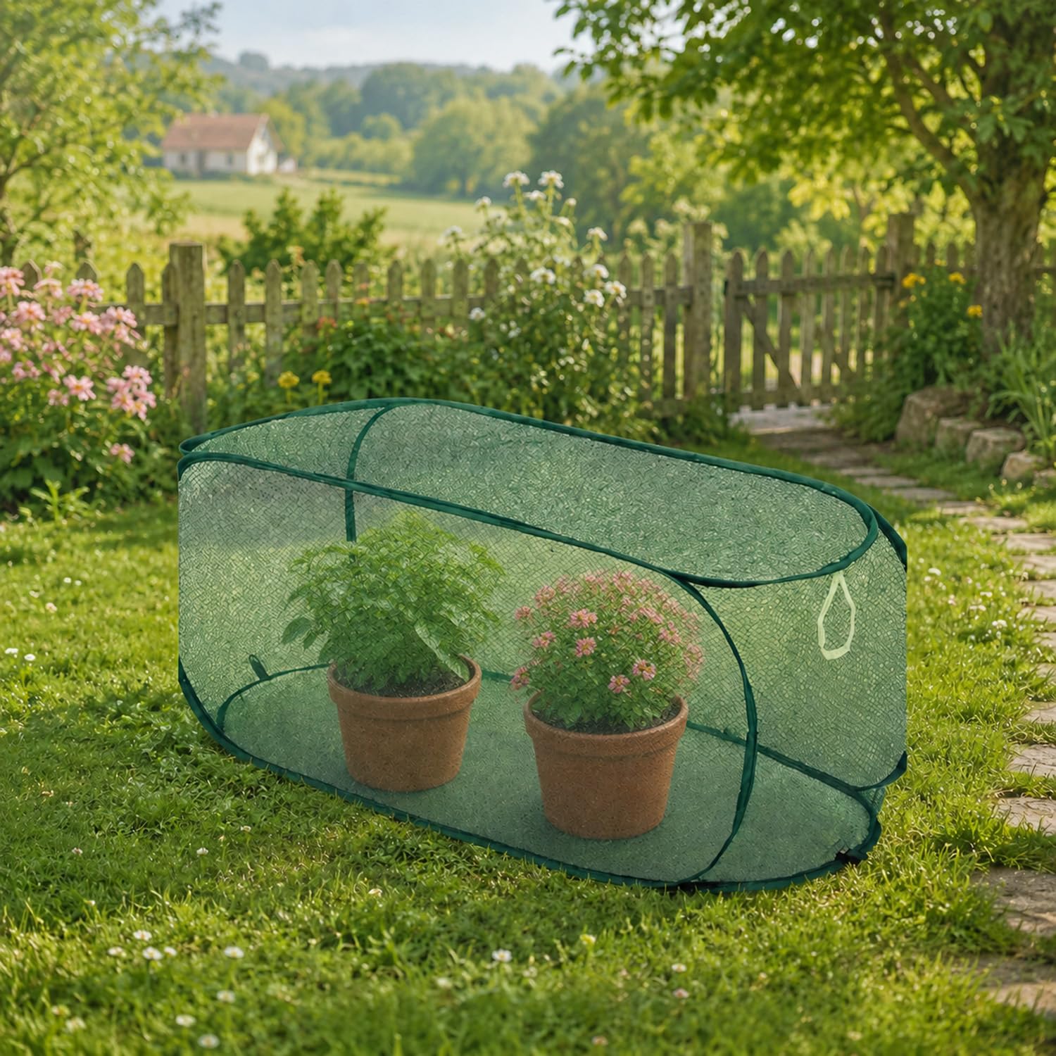 Pop-Up Garden Mesh Plant Cover – Foldable Plant Protection Tent, Insect Bird & Sun Barrier Netting for Vegetables, Herbs & Potted Plants, Greenhouse Net for Raised Beds (115 Cm X 45 Cm X 40 Cm) — image 1