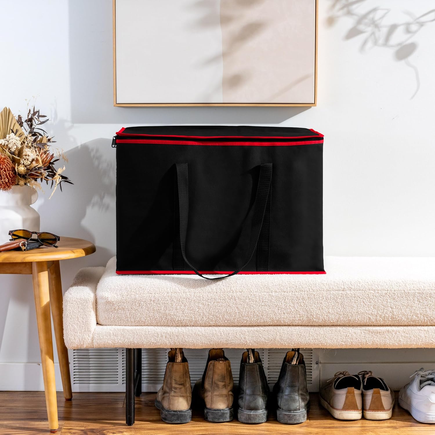 Carrywell (Not Made In China) Insulated Food Delivery Bags 2-Pack, XXXL Pizza Delivery and Reusable Warming Bag For Catering, Thermal Insulation Tote for Hot and Cold Food, Doordash