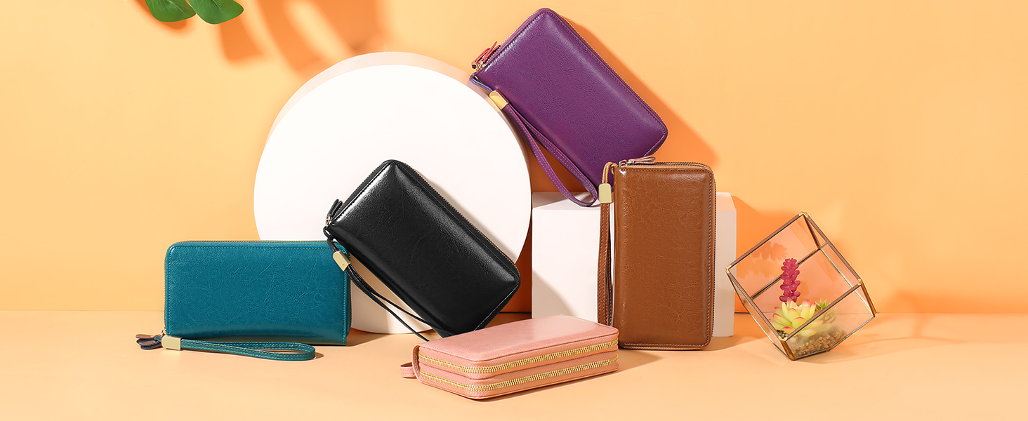 Amazon.com: SENDEFN Womens Wallet Zip Around Card Holder Large