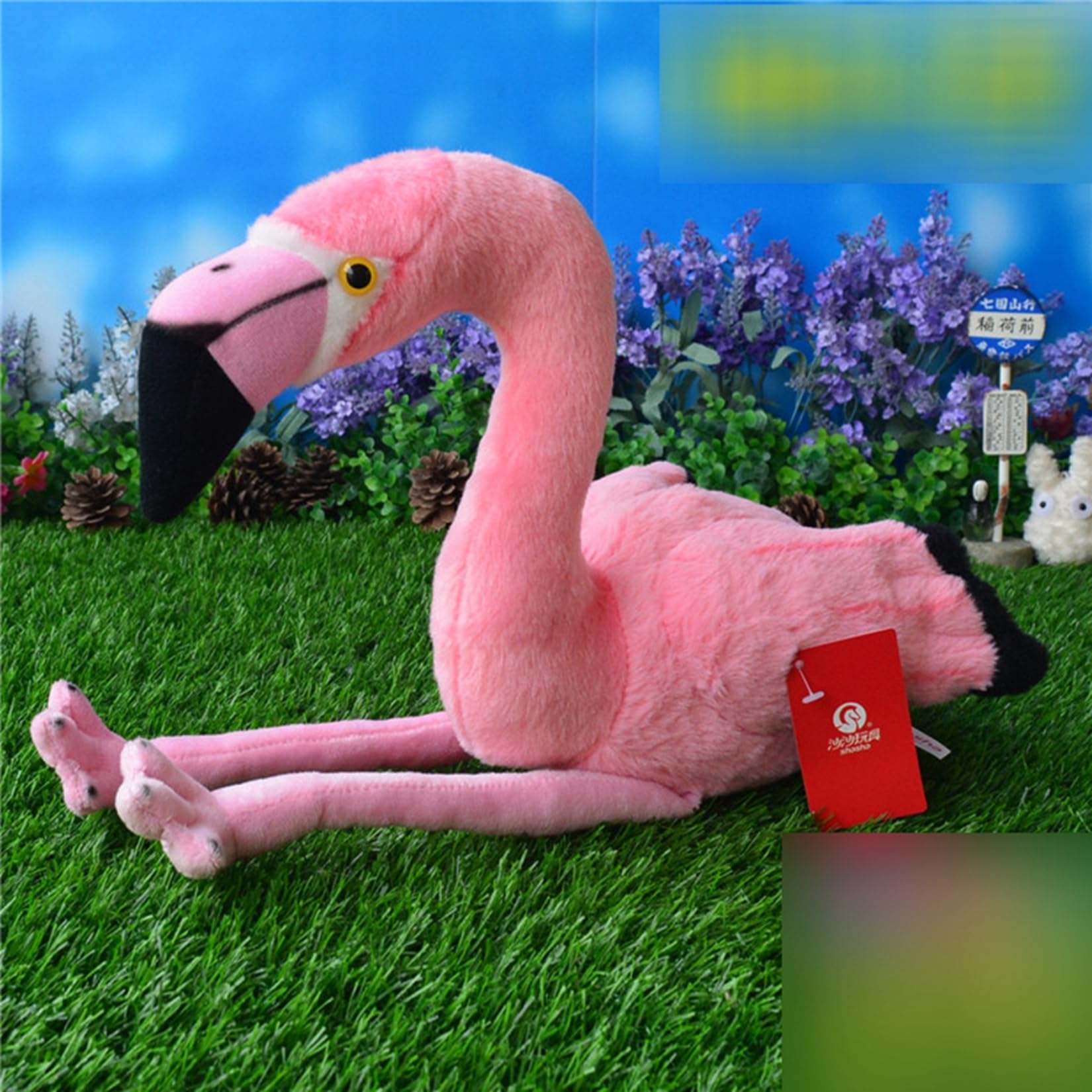 Amazon.co.jp: 縫いぐるみ フラミンゴ 紅鶴 かわいい おもちゃ 本物  