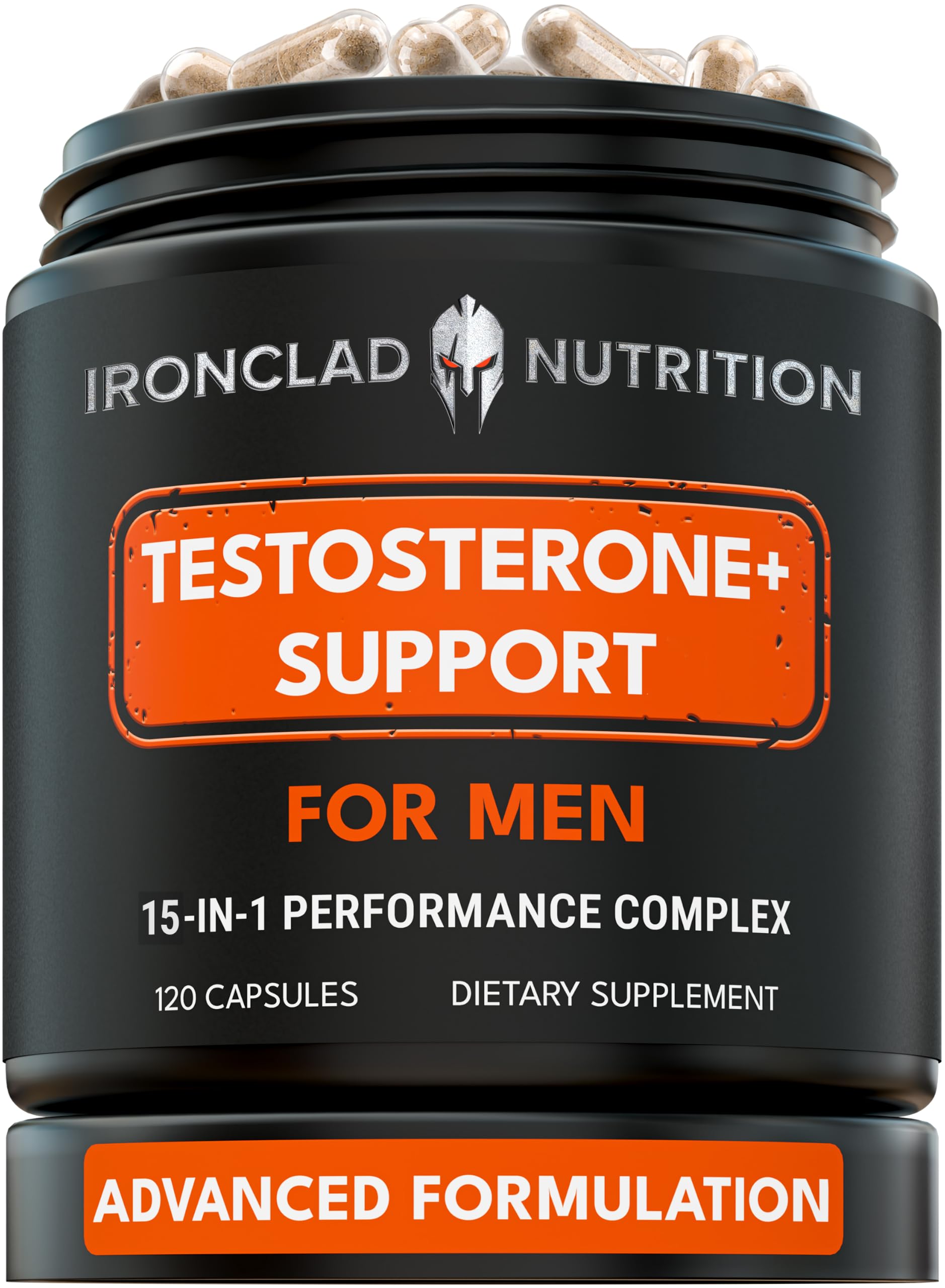 IRONCLAD NUTRITION Suplemento masculino com Tongkat Ali, 120 cápsulas