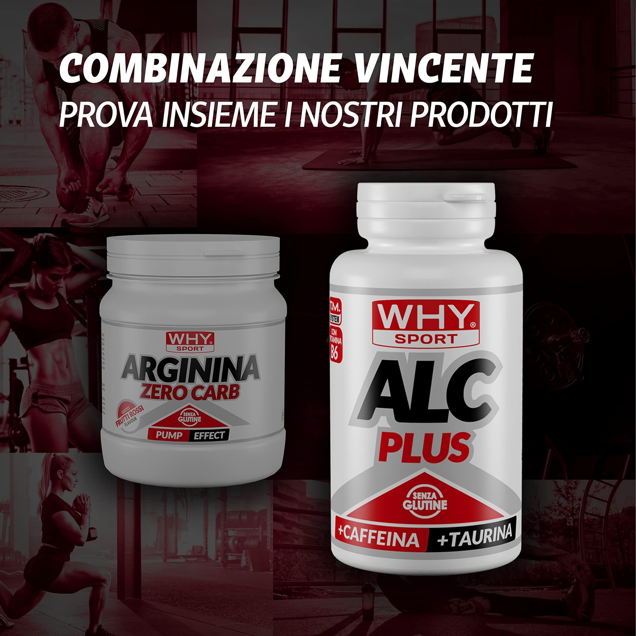 WHY SPORT ARGININA ZERO CARB - Integratore Alimentare a Base di Arginina – Gusto Frutti Rossi – 220 gr