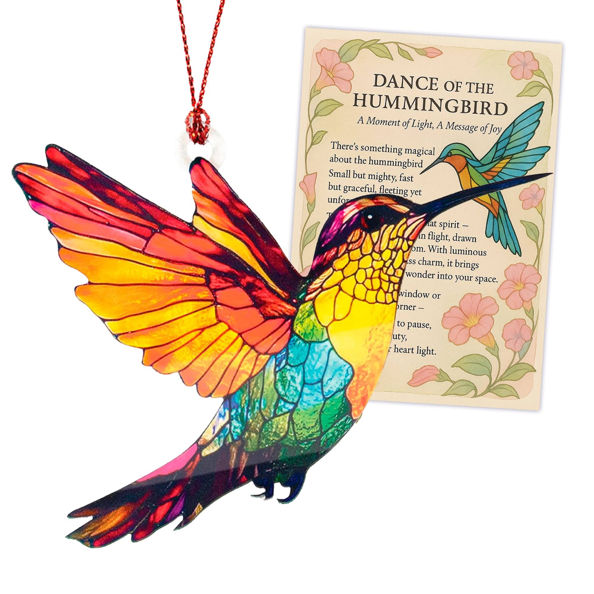 Ornements d'oiseaux pour sapin de Noël colibri au design artistique exclusif