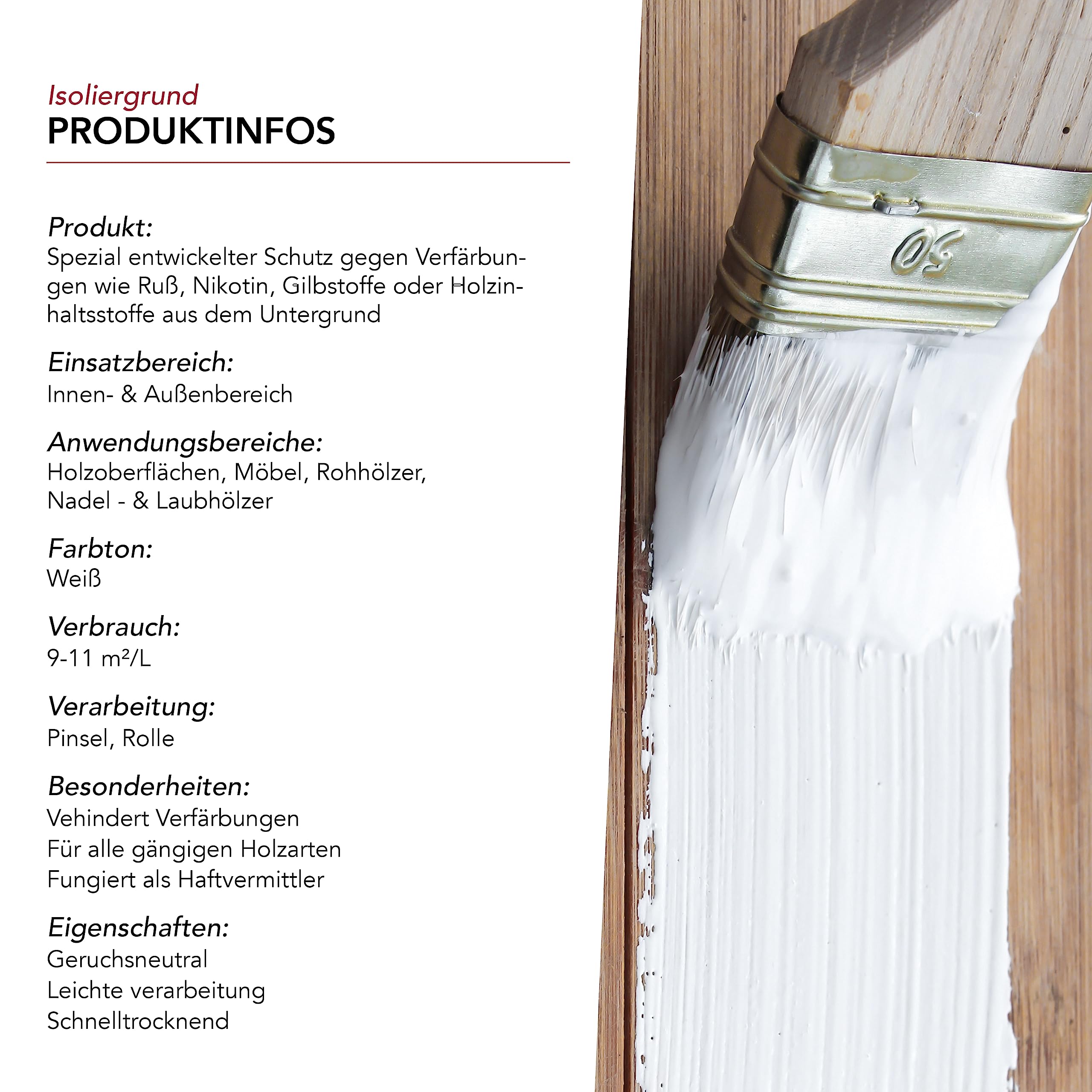 Isoliergrund Sperrgrund für Holz 2,5L (Weiss)