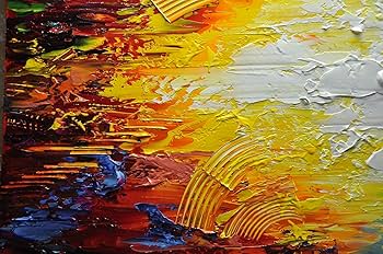 Amazon.co.jp: モダンキャンバスアート壁の装飾抽象油彩画現代アート