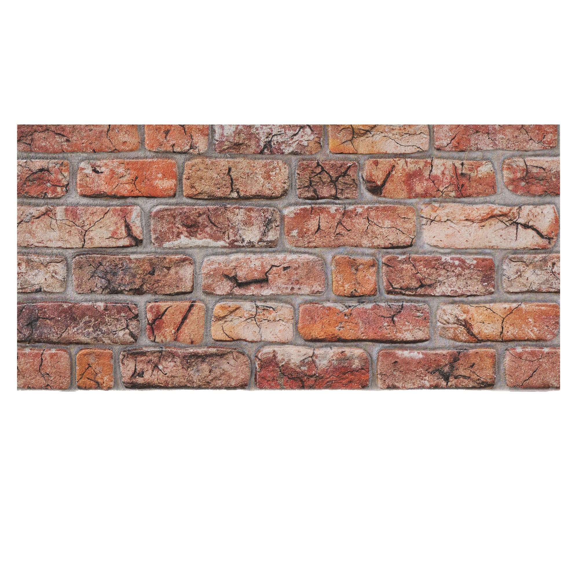 K&B Panels 3D Wall Panel, Rustic Brick Effect Styrofoam Wall Panelling, Lightweight, Easy to Install, Dual Insulation to Reduce Acoustic Noise, Indoor & Outdoor (Rustic Tuscan Red) (1 Panel) — image 1