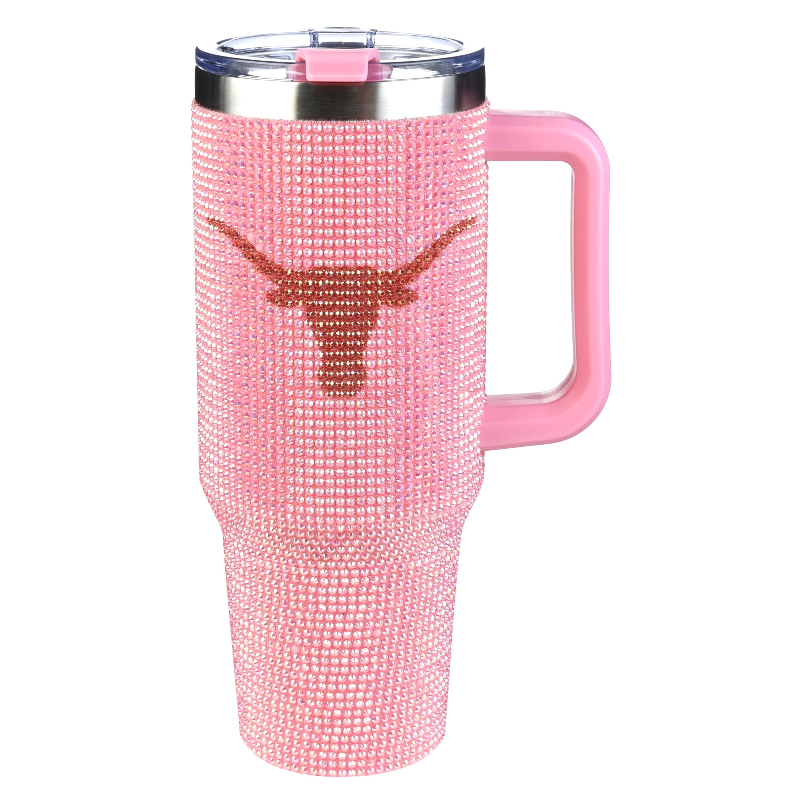 The Memory Company Officially Licensed 40oz Pink Bling Game Day Tumbler, University of Texas