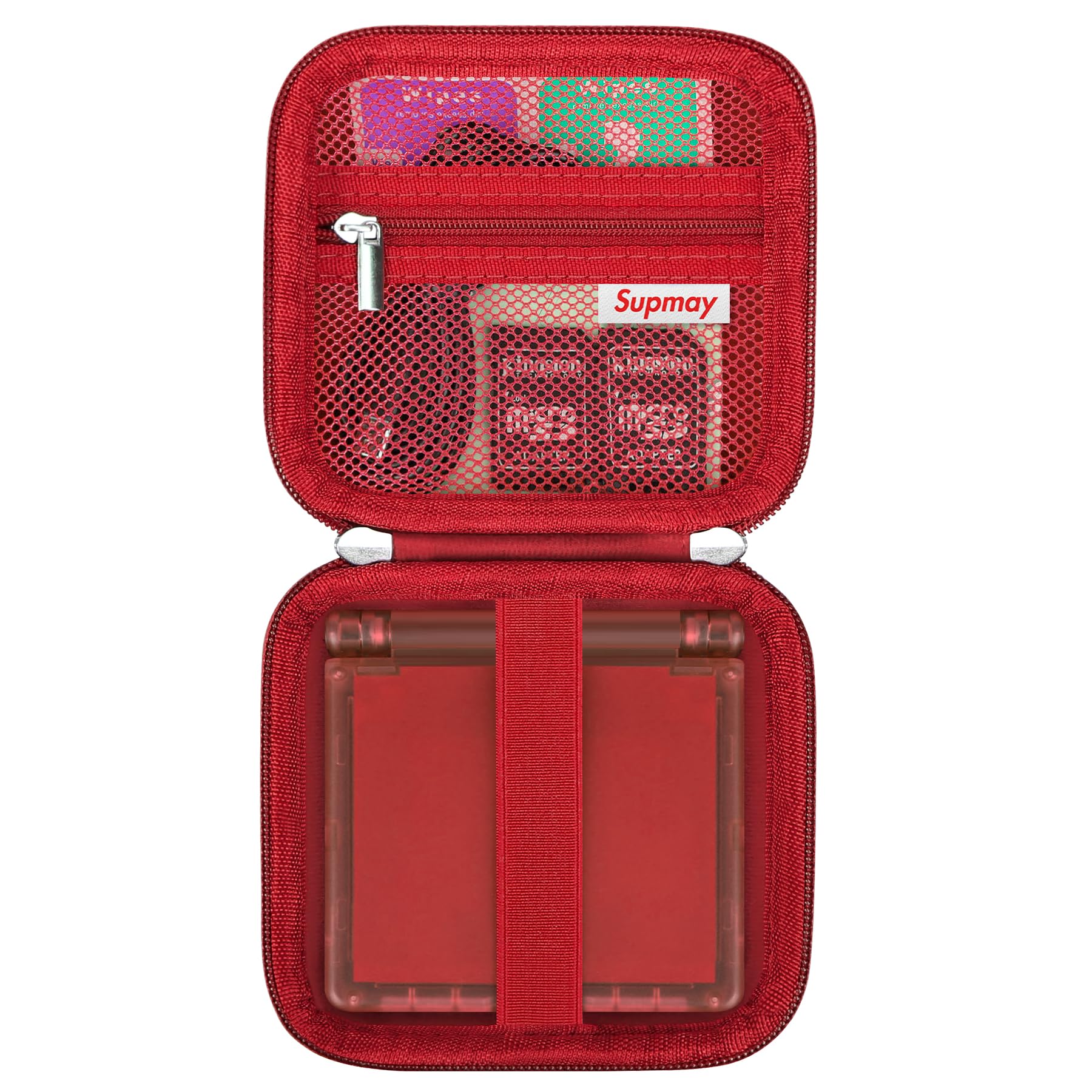 Supmay Hard Carrying Case for RG34XXSP/ RG35XXSP Retro Handheld Game Console/ Game Boy Advance SP, Retro Game Travel Storage Holder with Mesh Bag for