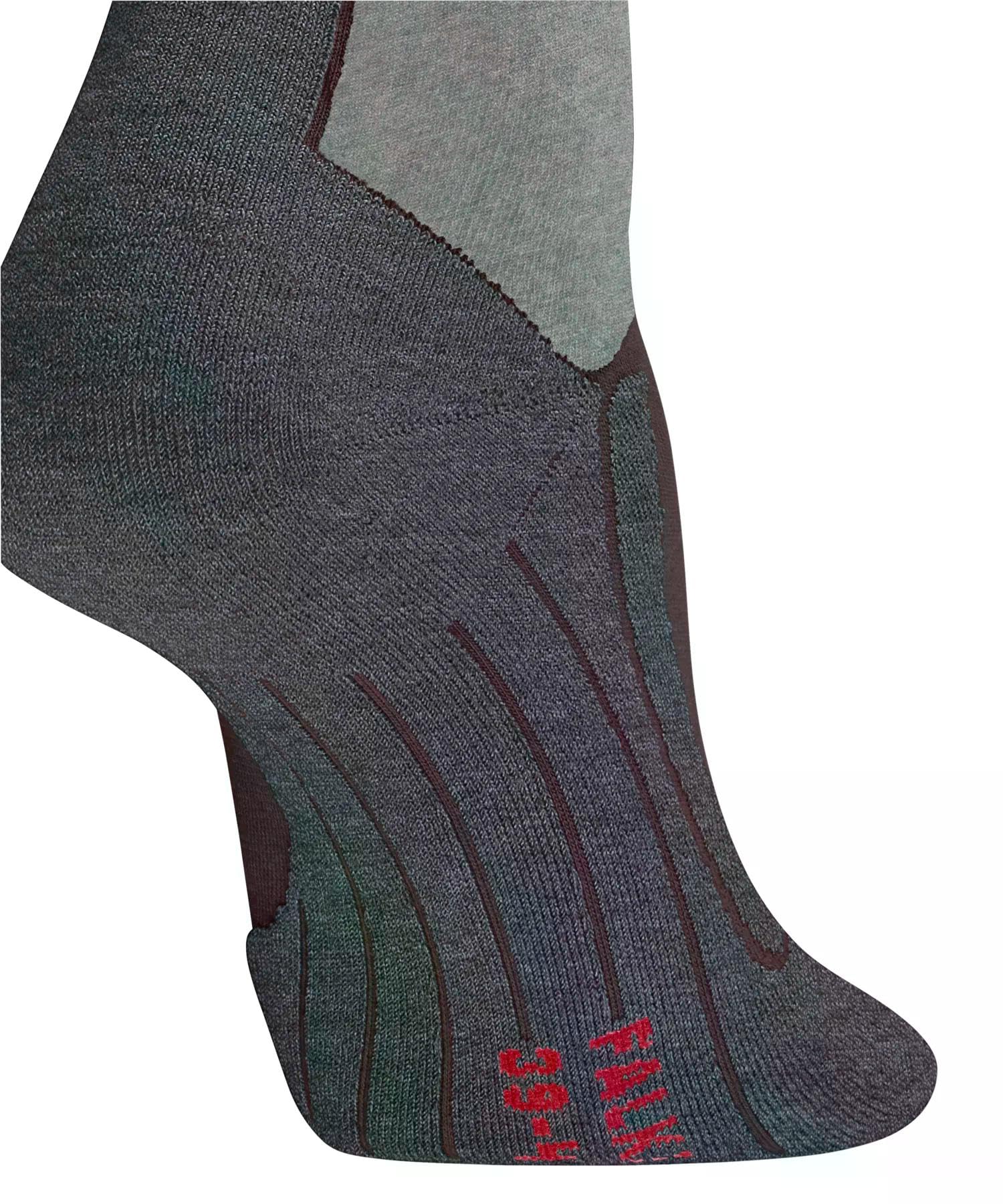 FALKE Damen Skisocken SK4 Advanced W Kh Wolle Funktionsmaterial warm dünn 1 Paar, Braun Mahogany 8344, 39-40