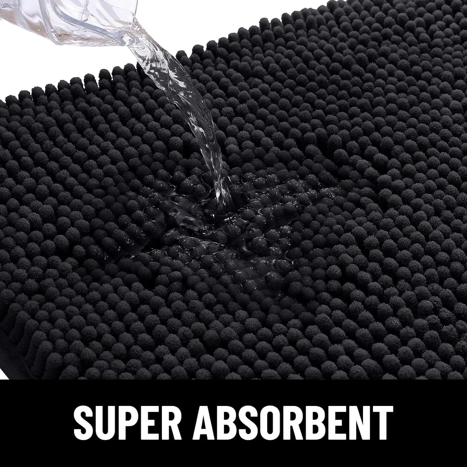Homaxy Dog Door Mats Indoor, Super Absorbent Non Slip Doormats, Soft Chenille Floor Mat - Image 3