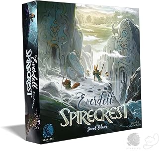 Everdell Spirecrest 2nd Edition Expansion – Strategy Board Game with Big Critters, Discovery Cards, Weather & Mounts – Ages 10+, 1–4 Players