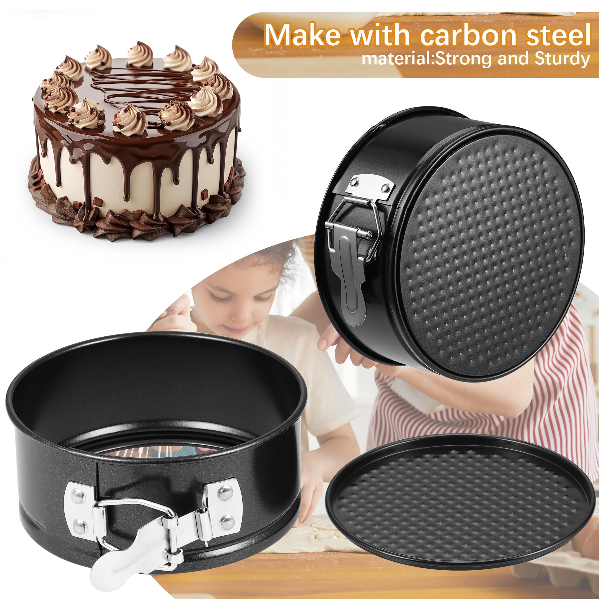 Zocipro 2 stuks hartvormige cakevormen voor bakken, 10,5 cm niet-stick springvorm bakblik met verwijderbare bodem, kleine cheesecake vormpjes vormen pan voor taart cheesecake pizza's quiches Zocipro 2 stuks hartvormige cakevormen voor bakken, 10,5 cm niet-stick springvorm bakblik met verwijderbare bodem, kleine cheesecake vormpjes vormen pan voor taart cheesecake pizza's quiches