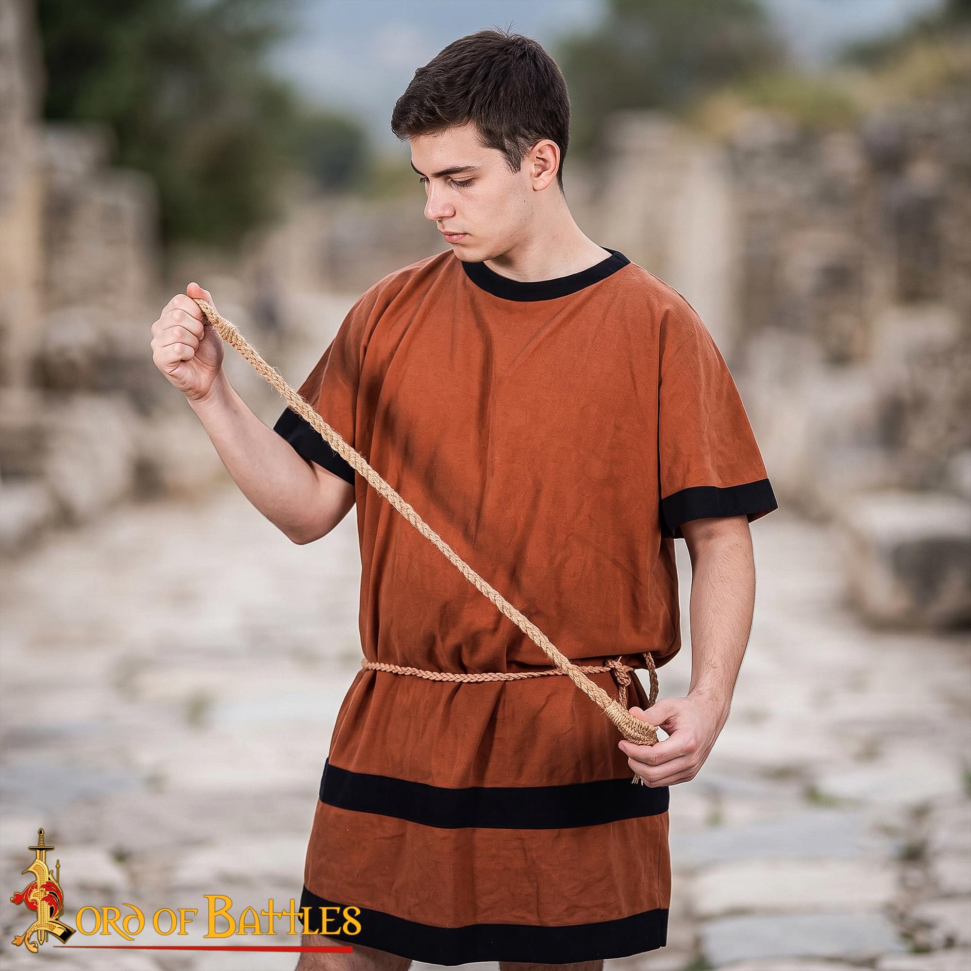 Lord of Battles Fionda baleari greca romana realizzata a mano con corde intrecciate per rievocazioni storiche