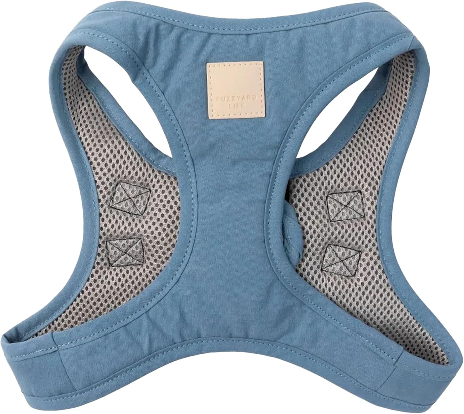 FuzzYard Life Step in Dog Harness | Size L | Stylish Premium Cotton Design in French Blue Perfect for Everyday Walks