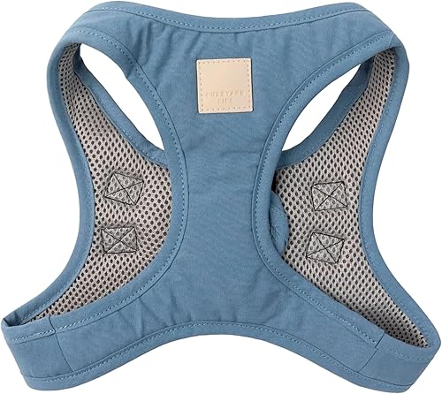 FuzzYard Life Step in - Arnés para perro  Talla XL  Elegante diseño de algodón de primera calidad en azul francés perfecto para paseos diarios
