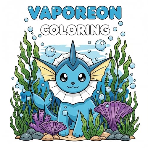 Vaporeon Coloring Pages – Pokémon Fun for Kids & Teens: Water, Waves & Adventure