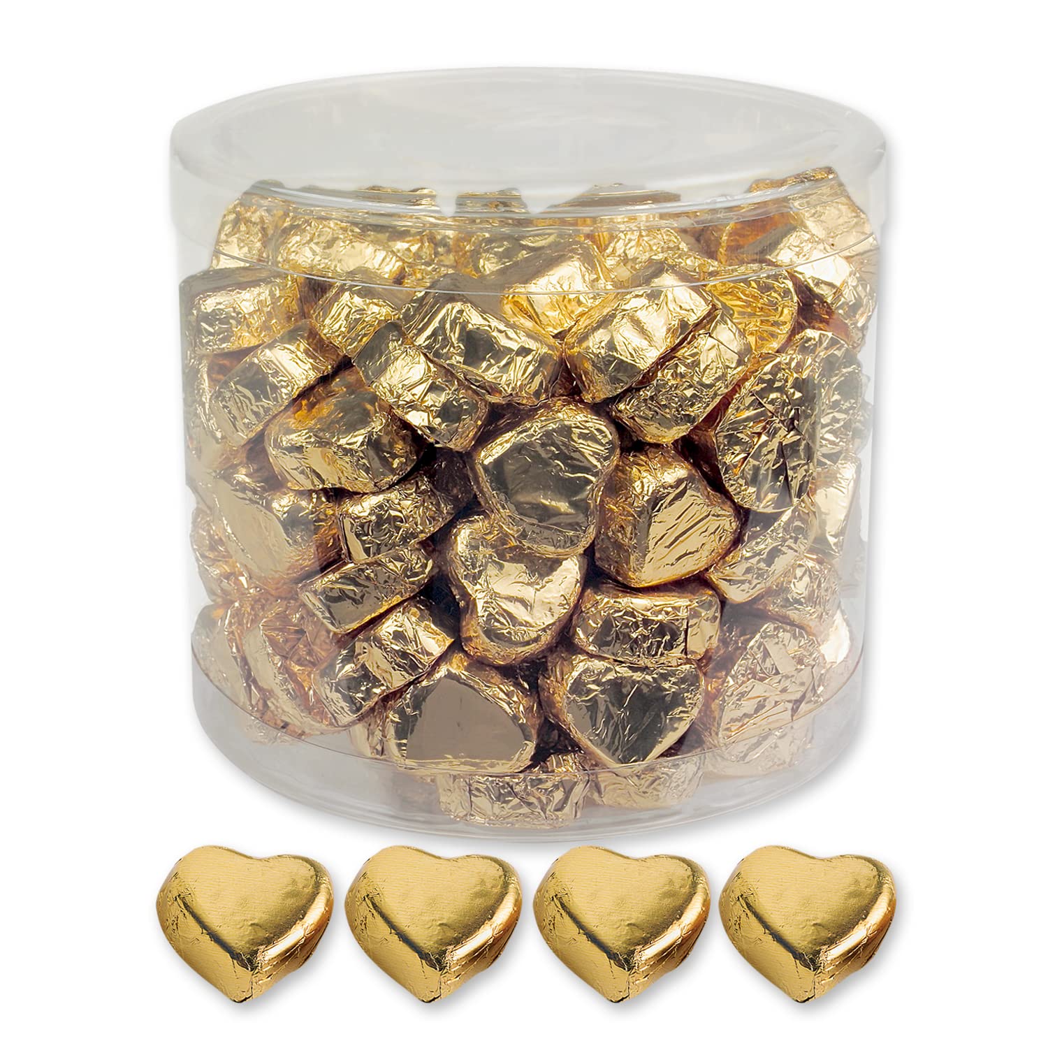 Günthart Pralinen Herzen gefüllt mit Nougat Creme 1.2 kg Gold