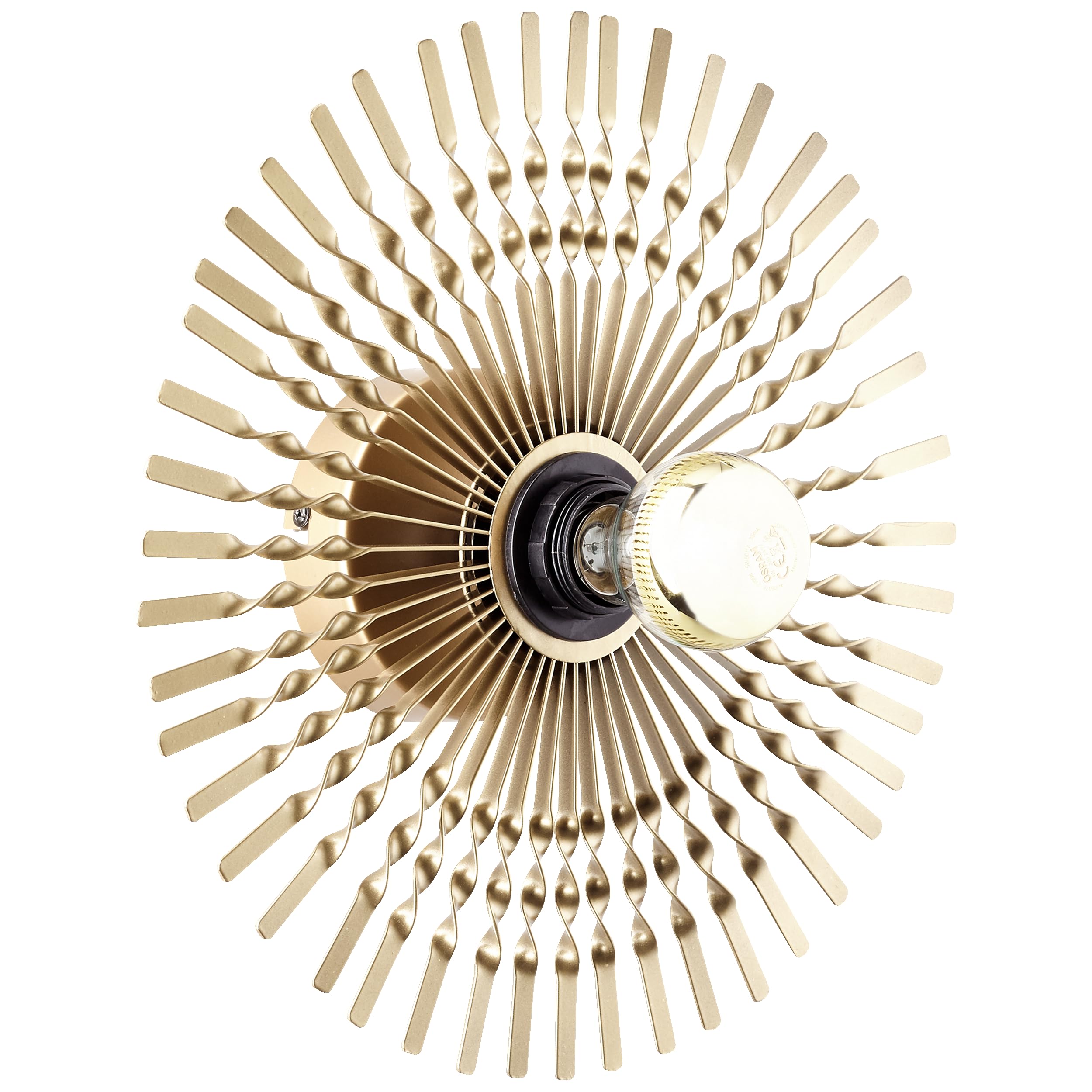 Lightbox Wandleuchte Ø 33 cm Gold - dekorative Wandlampe mit spektakulärem Lichteffekt - E27 Fassung, max. 52 W - exkl. LED