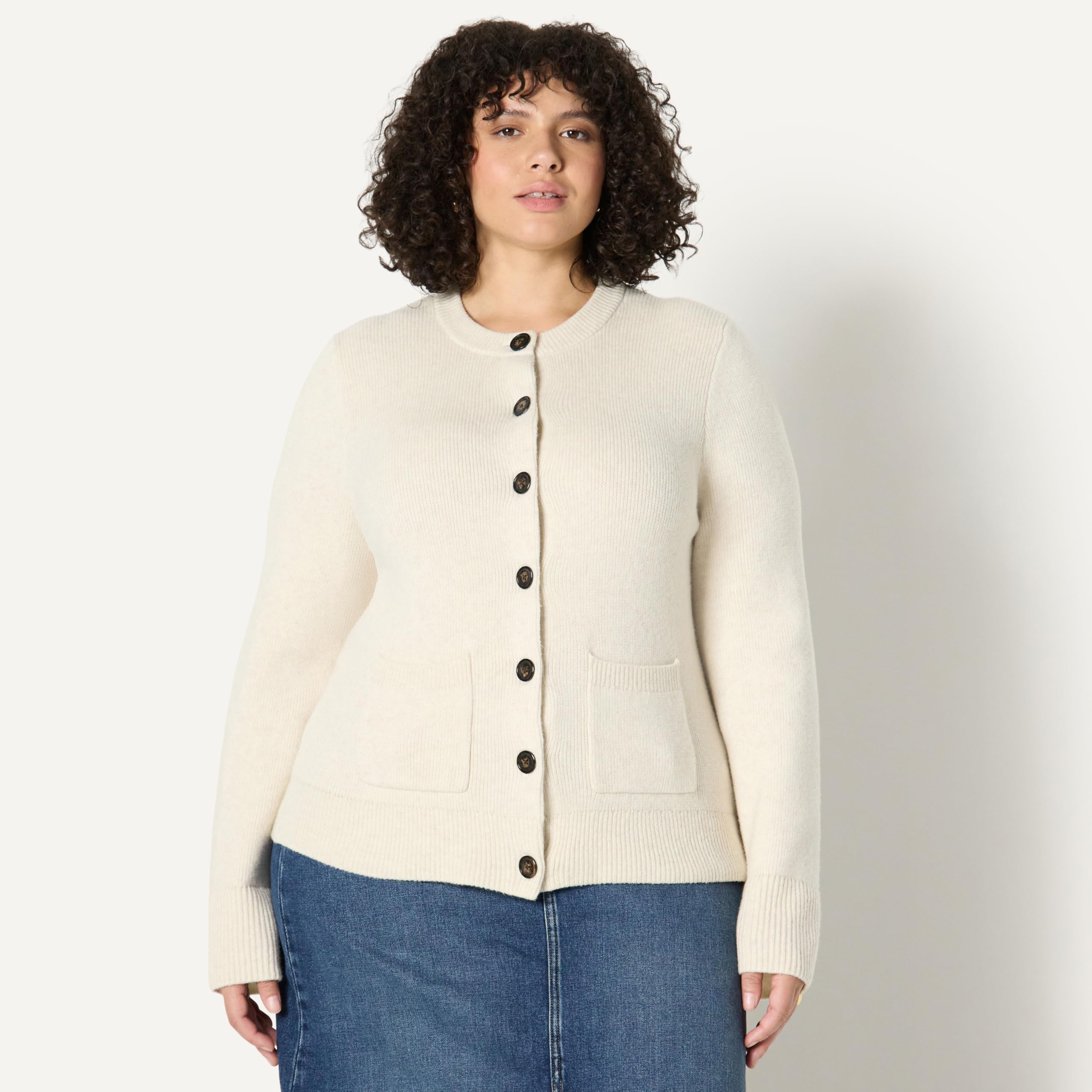 Amazon Essentials (Demi's Pick) Women's Regular-Fit Long-Sleeve Cardigan with Bell Sleeves and Shaped Waist