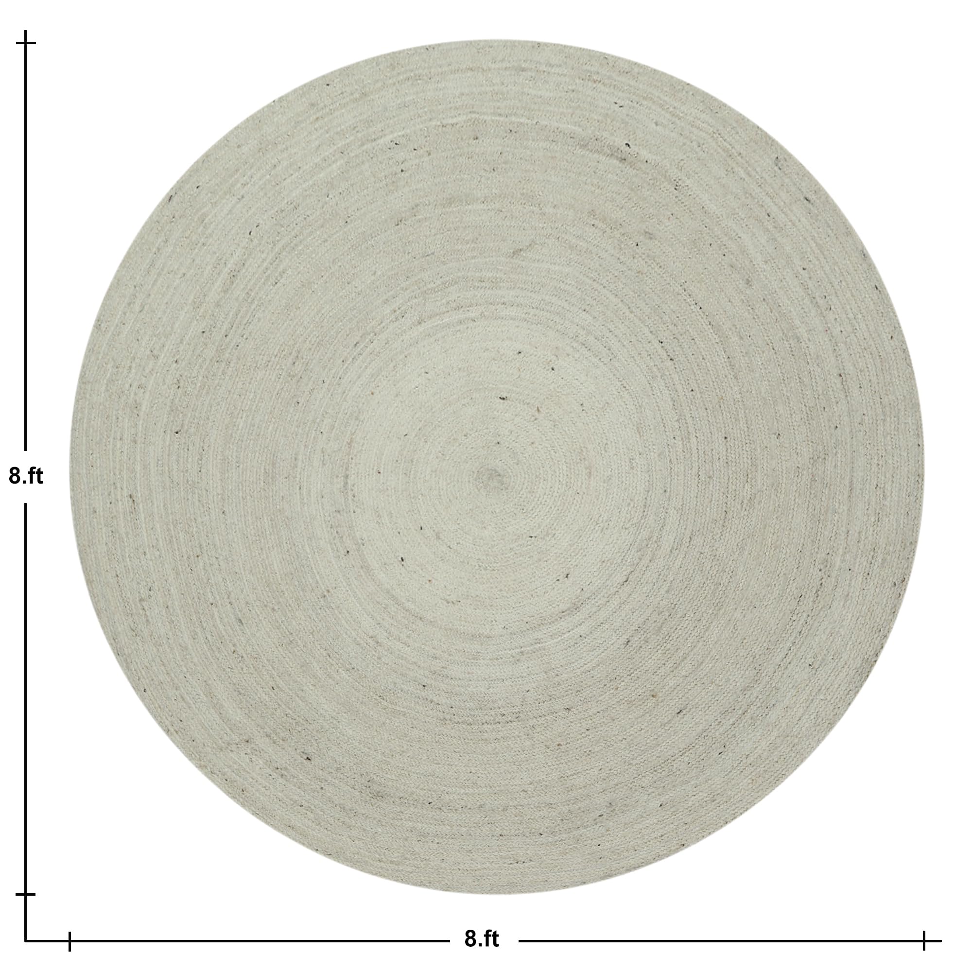 Tapis rond en jute naturelle pour intérieur et extérieur - 91 cm - Pour chambre à coucher, chevet, table à manger, couloir et cuisine