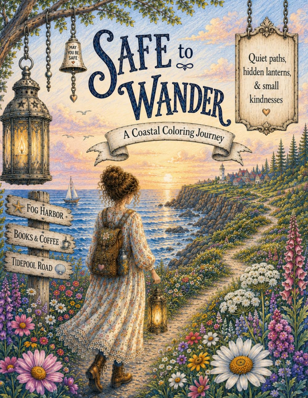 Safe to Wander: A Coastal Coloring Journey (Seraphina Skye Coloring Collection)