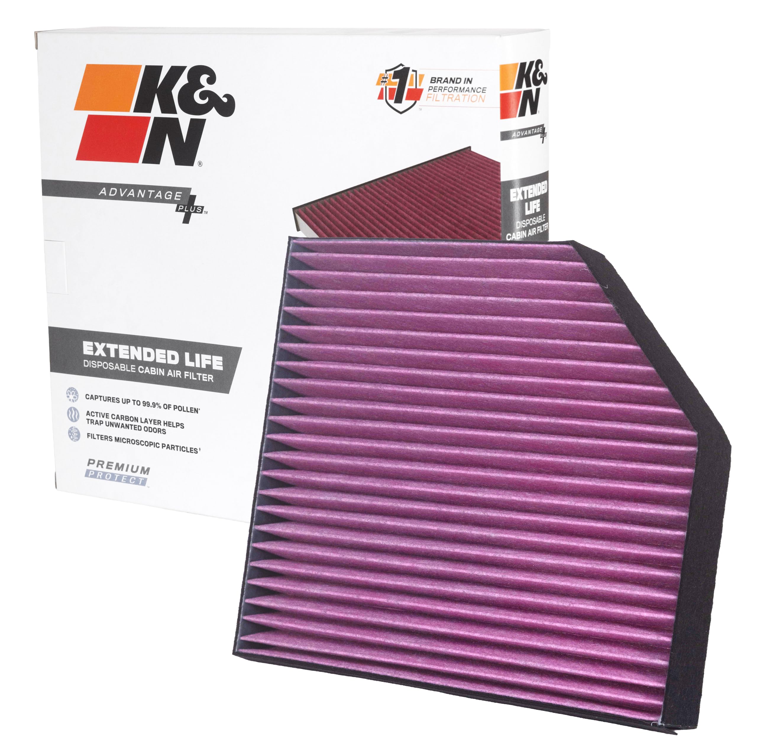 K&N Filters Filtre d'habitacle DVF5090 Tableau de bord Filtre à charbon actif Hauteur: 39 Largeur: 223 Longueur: 276