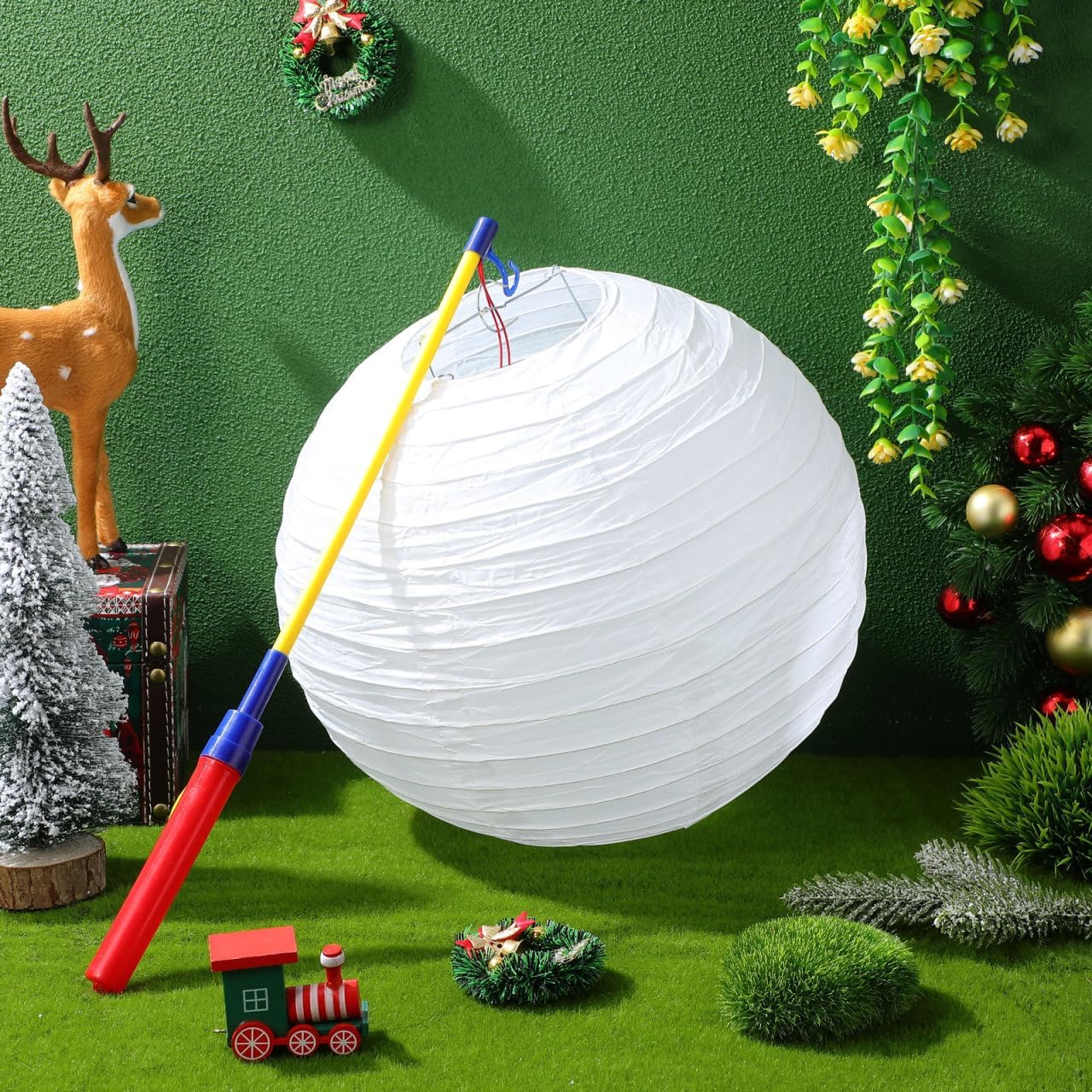 8pcs Lantern Holder LED Lantern Sticks Plastic Electronic Laternenstab Holder for Kids, 39CM, Without Battery (15.35 x 1.18 x 0.59 inch)