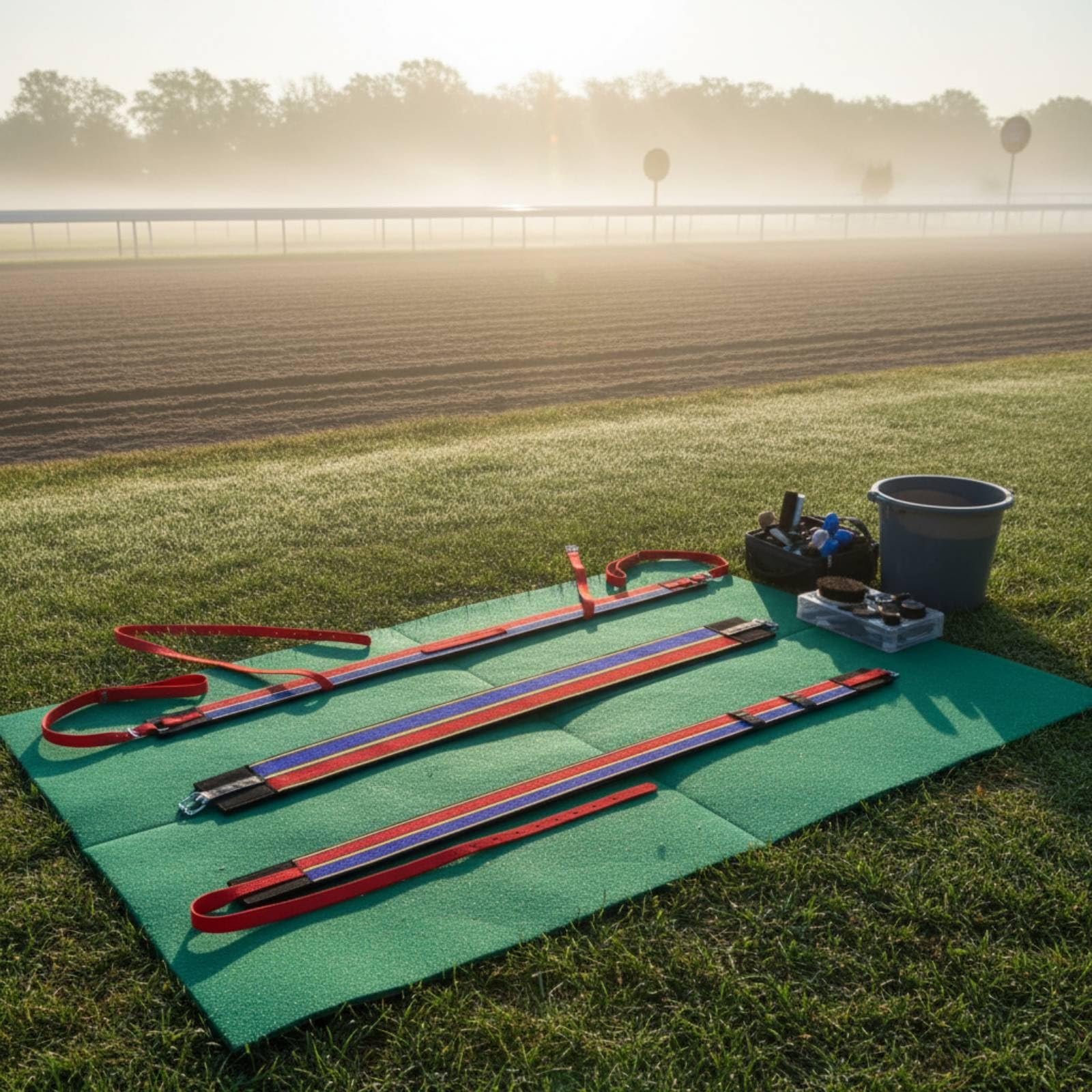 Equestrian Banda Abdominal Correa de Cinturón Ecuestre Arnés con Hebilla Metálica Tiras Largas con Ojal PVC y Elástico Soporte de Montura y, Rojo