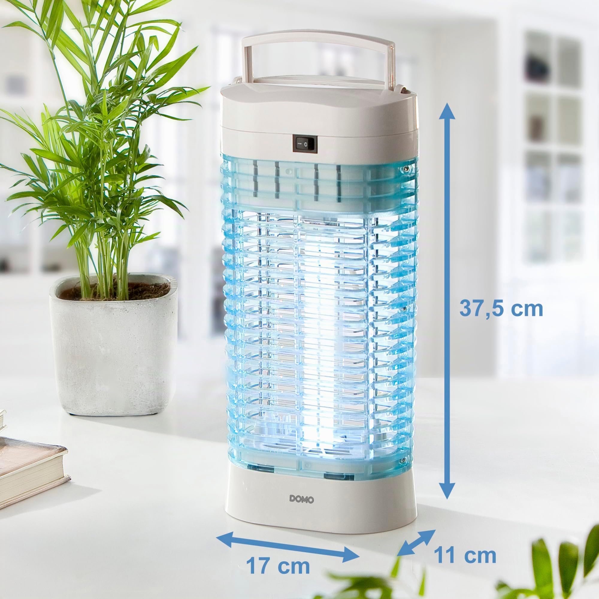 DOMO KX006N/2 Lampe Anti Moustique Électrique - Anti Insectes Volants avec UV 5,5 W - Anti-Moustique intérieur - 2000 V - Silencieux et sans Odeur - Électrique Anti Moustique