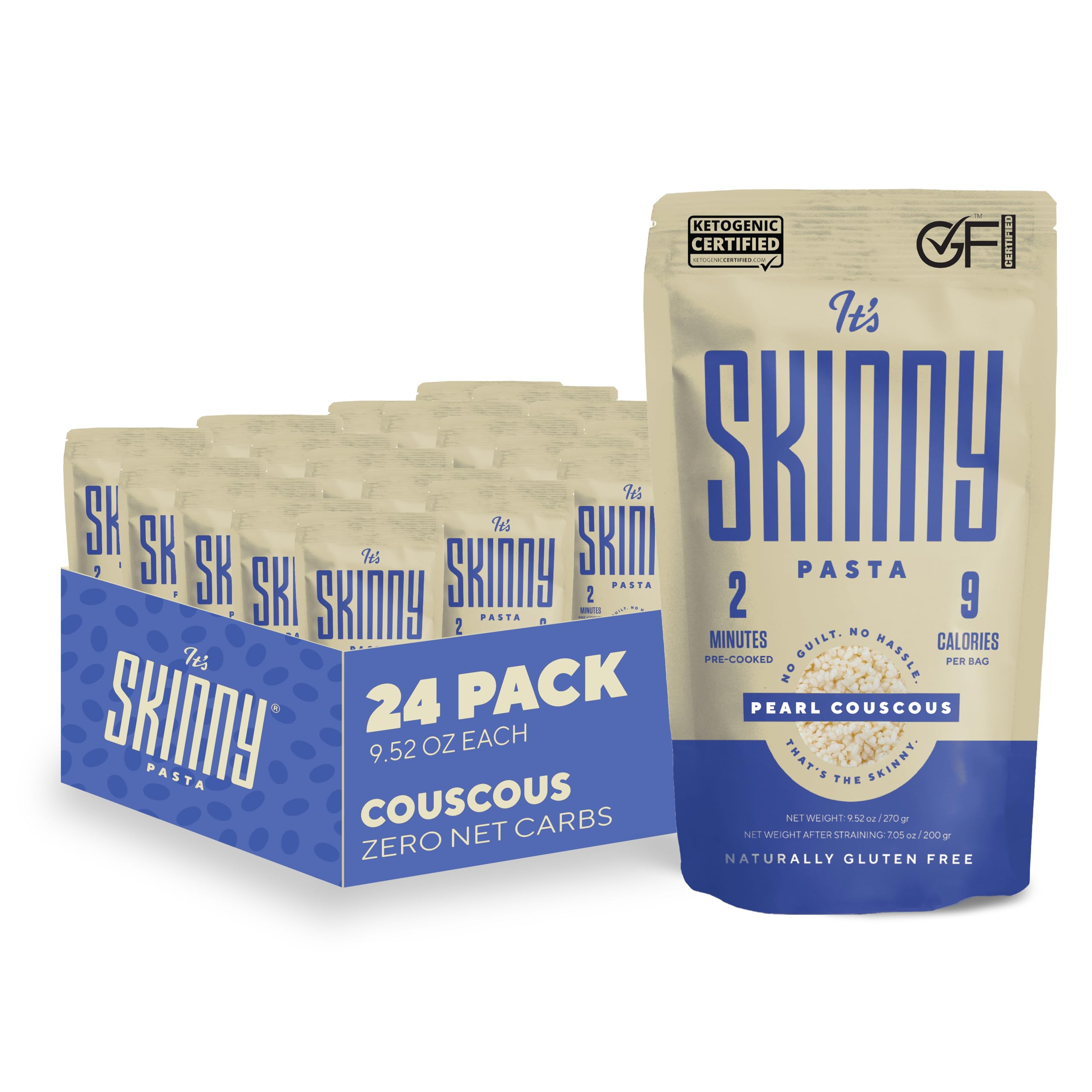 It’s Skinny Pearl Couscous – Low Carb Pasta, Gluten Free, Keto & Vegan-Friendly, Shirataki Konjac, Sugar-Free, High in Fiber, Only 4.5 Calories Per
