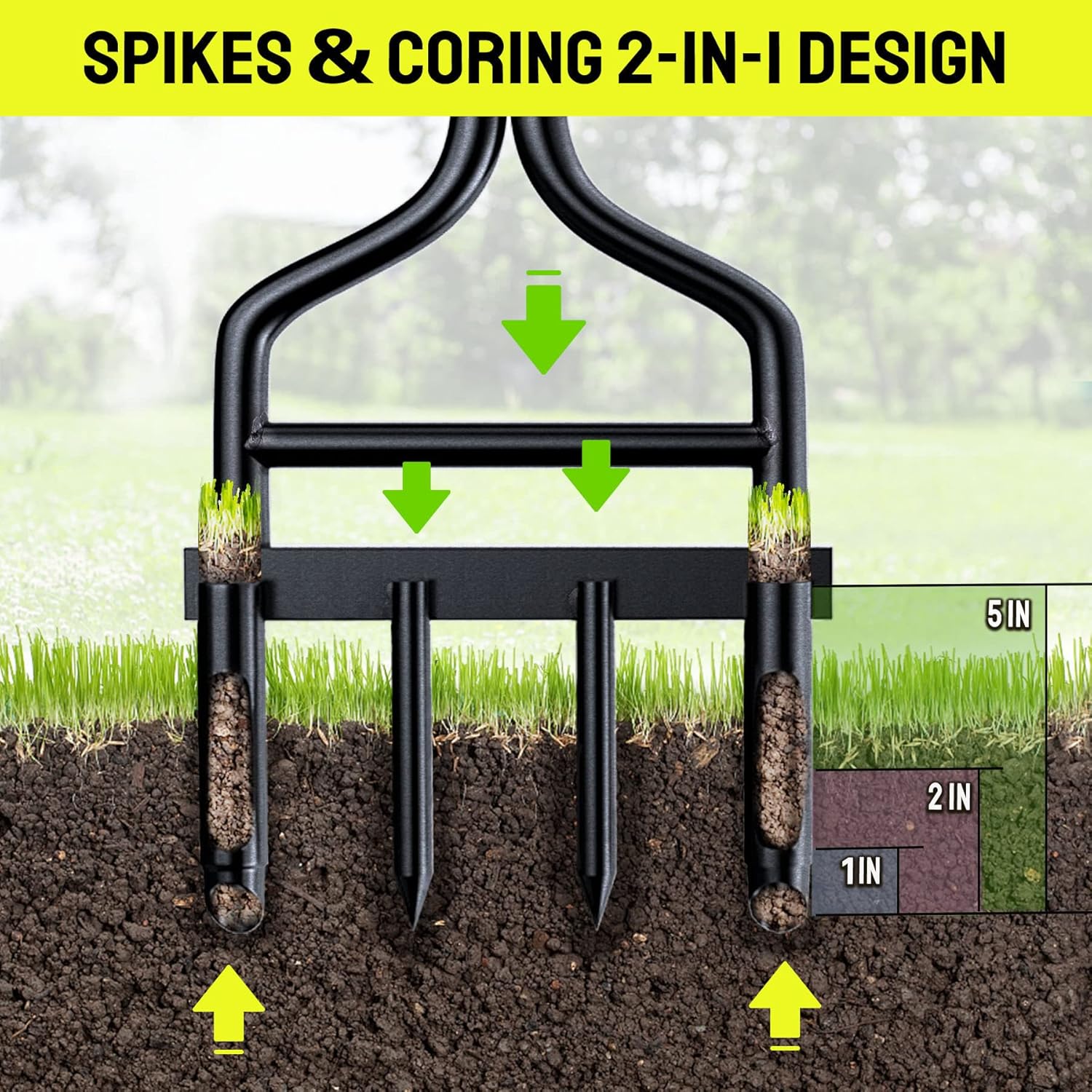 Buy aneeway Lawn Spike Coring Aerator Tool, Multi Spikes Grass Aerators