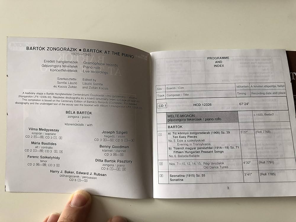 廃盤CD/バルトーク自作自演集(CD6枚)Bartok at the piano 廃盤CD/バルトーク自作自演集(CD6枚)Bartok at the piano Bartok