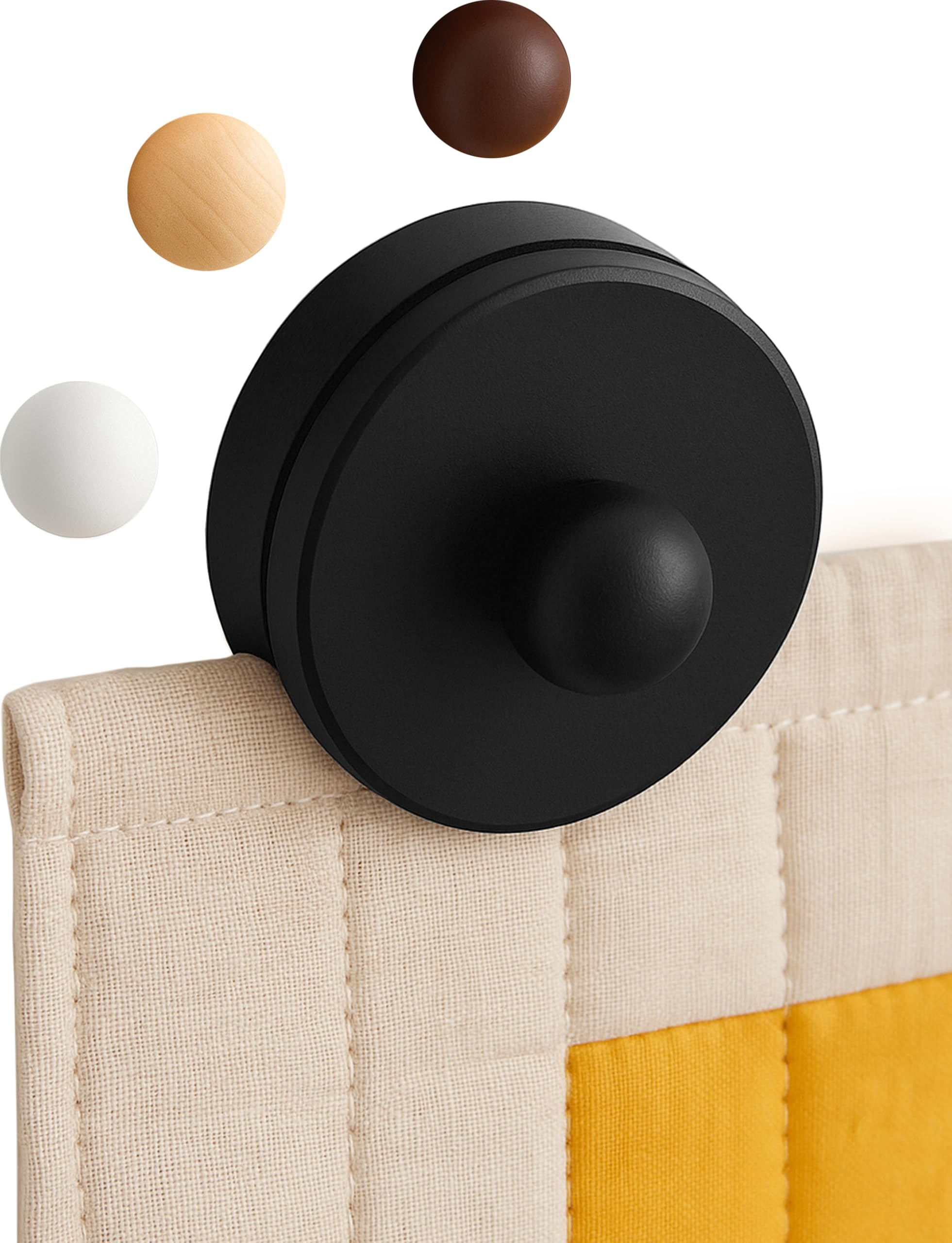 4 clips para colgar tapices de pared, colgador de edredón para pared, estante de colchas, perchas para alfombras, abrazaderas redondas para mantas y otros textiles (negro)