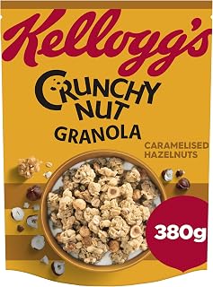 Kellogg's Crunchy Nut Oat Granola Caramelised Nuts 380g - Pack of 6