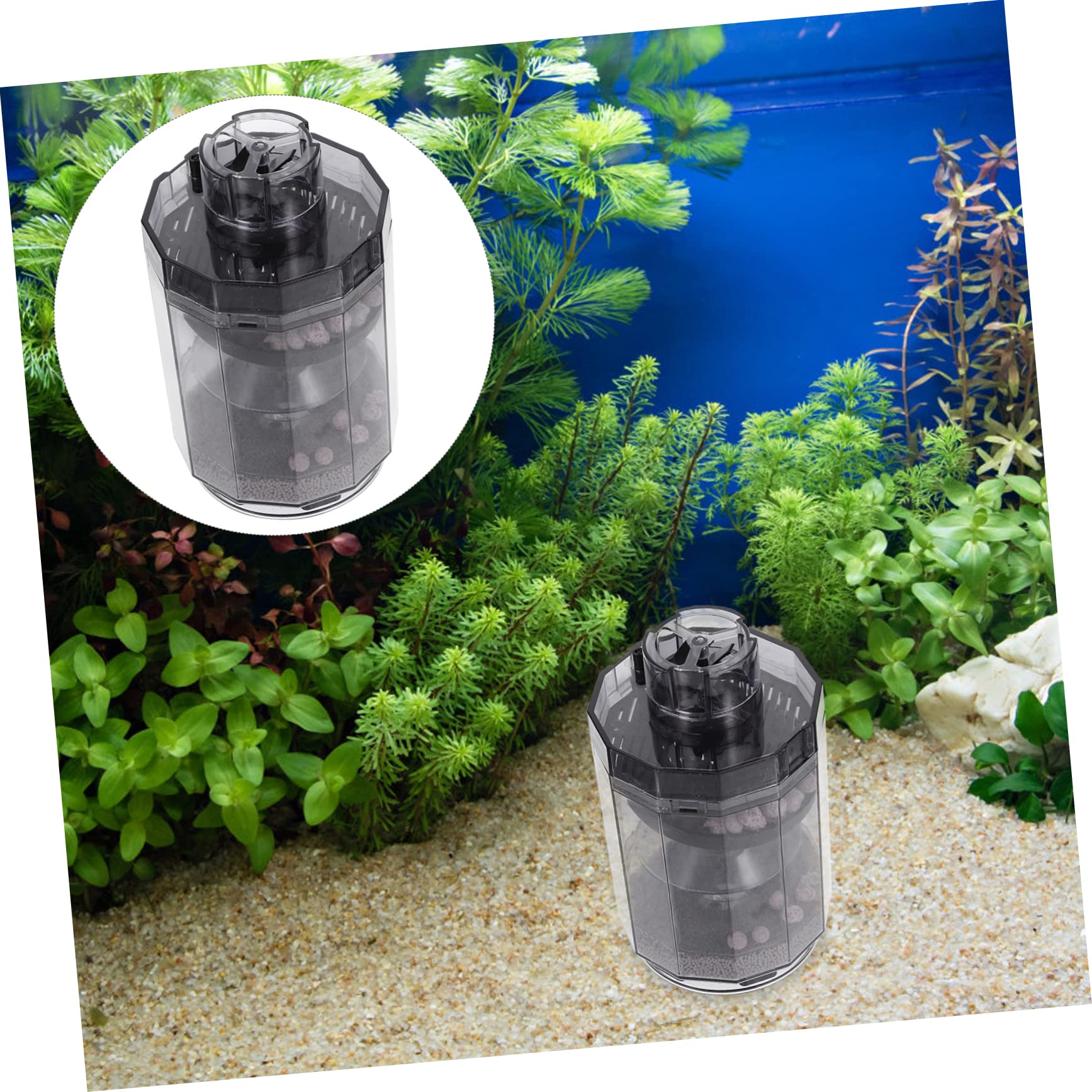 UKCOCO 5St Filter für Fischbecken Batterie Luftpumpe Aquarium Entferner Unterdrückung Nachfüllungen wasserwechsel sauerstoffpumpe Werkzeug Tank Wasserfilter Tankwäscher Abs Light Grey
