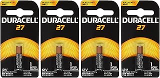 Duracell MN27BPK Watch/Electronic/Keyless Entry Battery, 12 Volt Alkaline X 4 Batteries