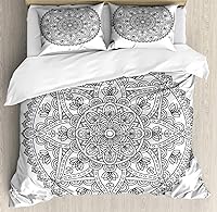 Vista 64 de Ambesonne Juego de funda de edredón de pesca, lubina de boca grande atrapando un bocado en espray de agua, imagen salvaje, juego de cama decorativo