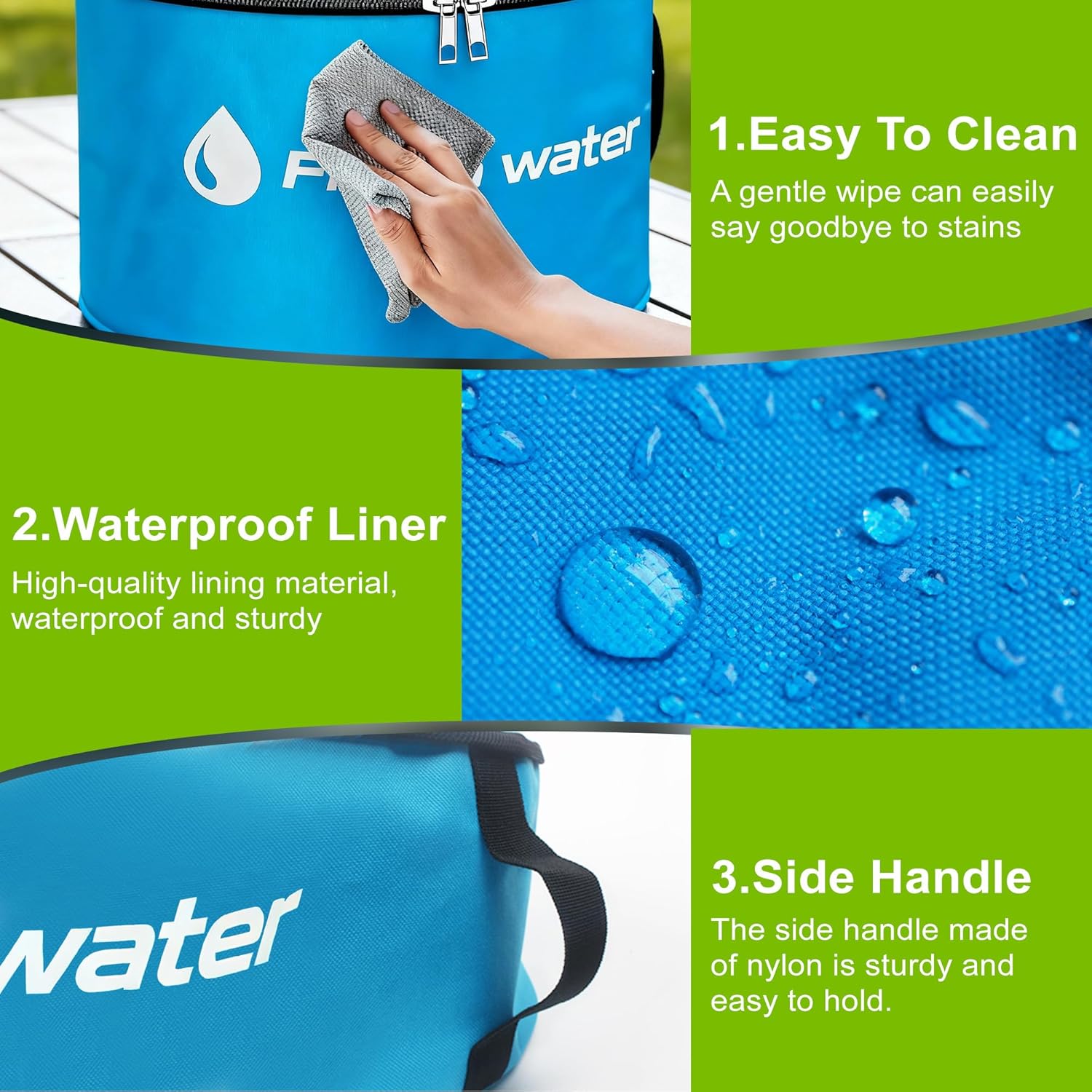 4 Pack RV Hose Bag Storage, Two-Way Zipper Closures and Visible Cover for RV Organization, Waterproof Utility Bag, 4 Colors for Sewer and Fresh Water Hoses, Electrical Cords, Camper Tools Accessories