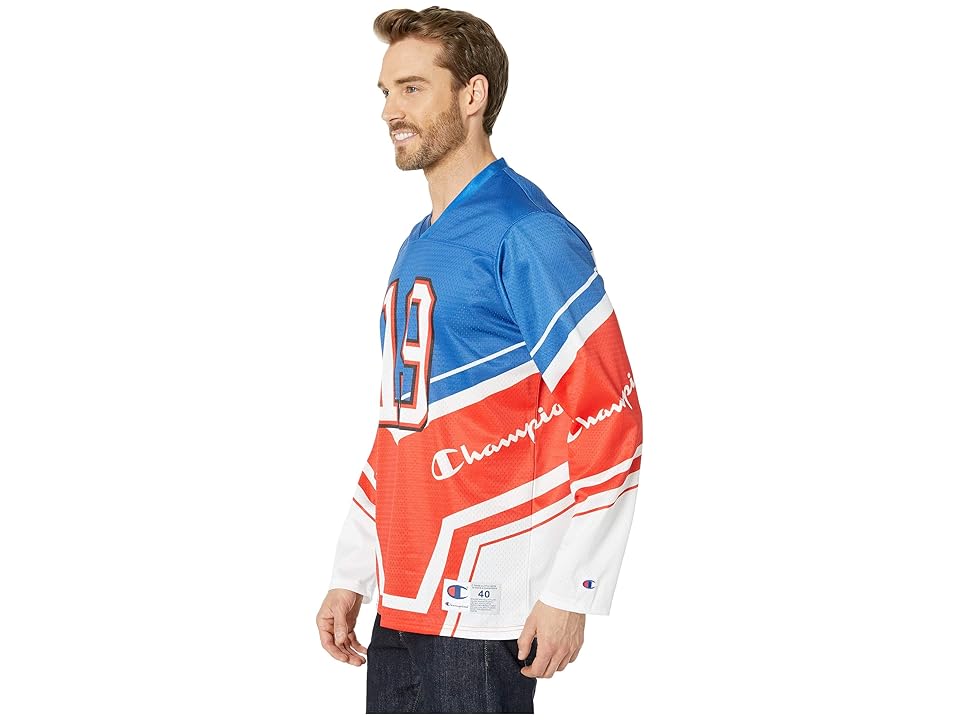 

Champion LIFE Hockey Jersey (Surf the Web) Men's Clothing, Blue