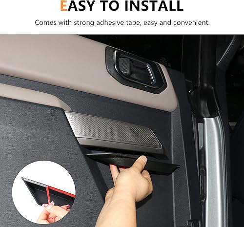 Miniatura 9 de Bandeja organizadora de palanca de cambios de consola central + caja de almacenamiento para manija de puerta trasera delantera para Ford Bronco 2021